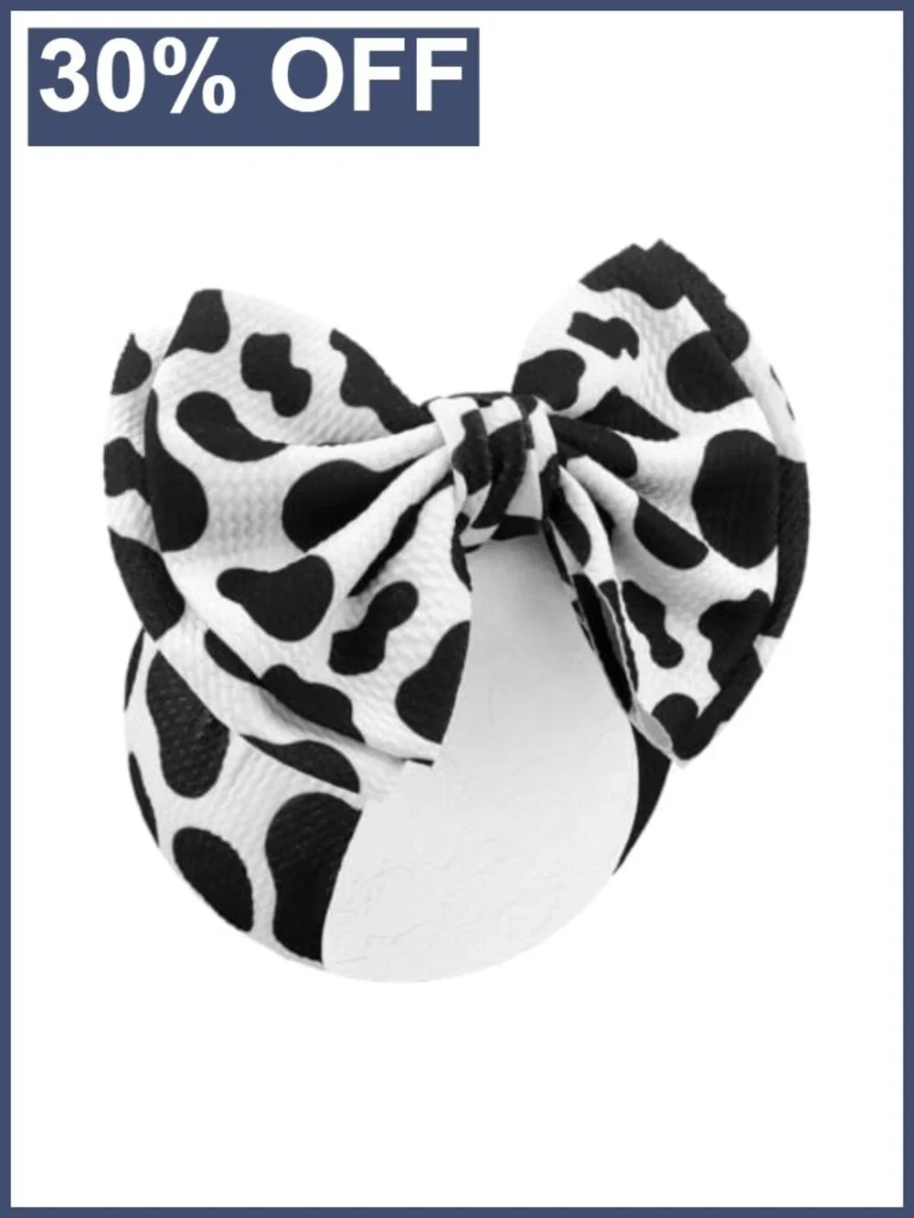 Baby Cow Print Bow Headband Nylon Cowgirl Hair Accessory for Newborn Infant